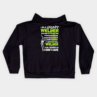 I am a grumpy welder. Kids Hoodie